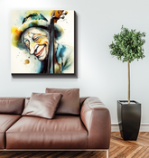 Animated Artist's Amusing Artistry Wrapped Canvas
